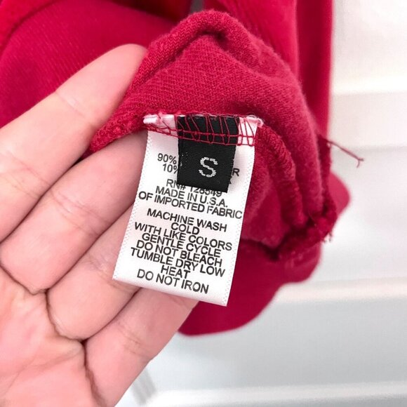 Aviator Nation Classic Velvet Relaxed Sweatshirt Red Size S - Picture 5 of 8